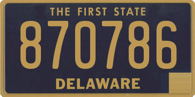 DE license plate 870786