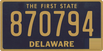 DE license plate 870794