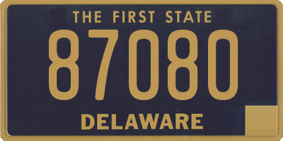 DE license plate 87080