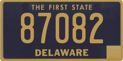 DE license plate 87082