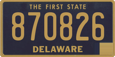 DE license plate 870826