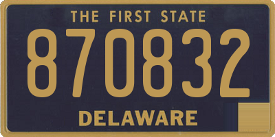 DE license plate 870832