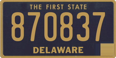 DE license plate 870837