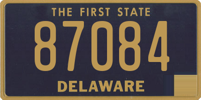 DE license plate 87084