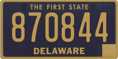 DE license plate 870844