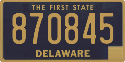 DE license plate 870845