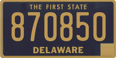 DE license plate 870850