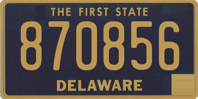 DE license plate 870856