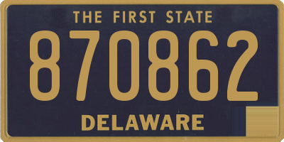 DE license plate 870862