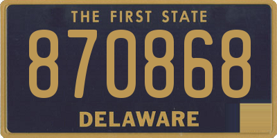 DE license plate 870868