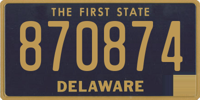 DE license plate 870874