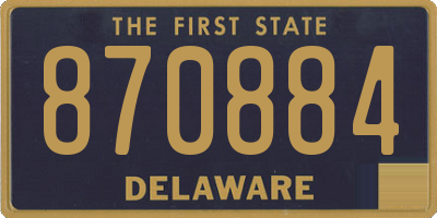 DE license plate 870884