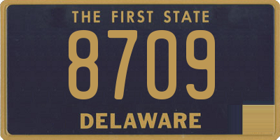 DE license plate 8709