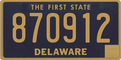 DE license plate 870912