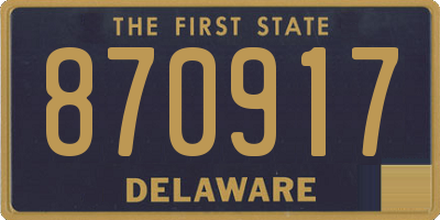 DE license plate 870917