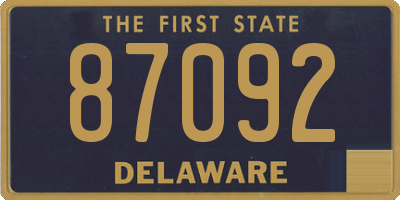 DE license plate 87092