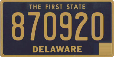 DE license plate 870920