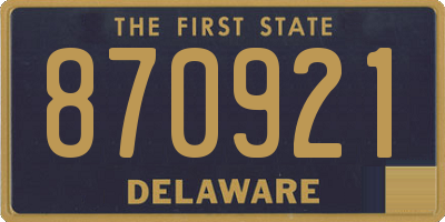 DE license plate 870921