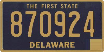 DE license plate 870924