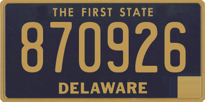 DE license plate 870926