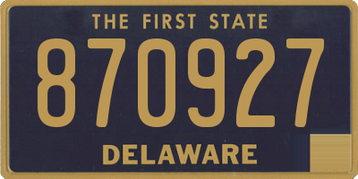 DE license plate 870927