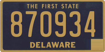 DE license plate 870934