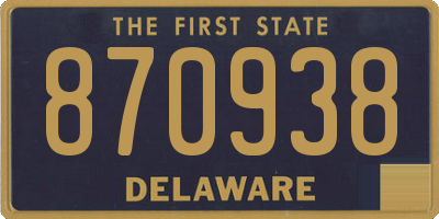 DE license plate 870938