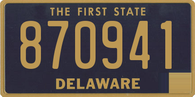 DE license plate 870941