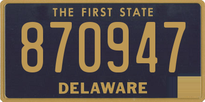 DE license plate 870947
