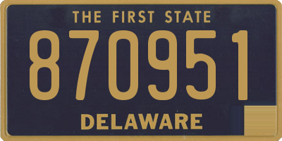 DE license plate 870951