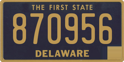 DE license plate 870956