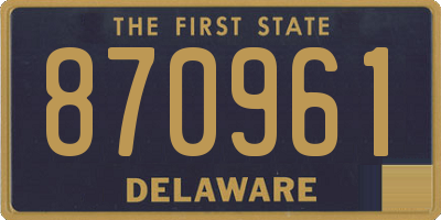 DE license plate 870961