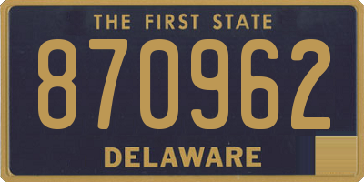 DE license plate 870962