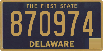 DE license plate 870974