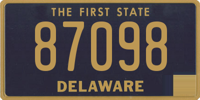 DE license plate 87098