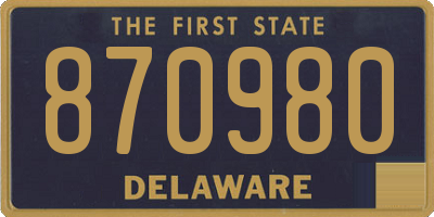 DE license plate 870980