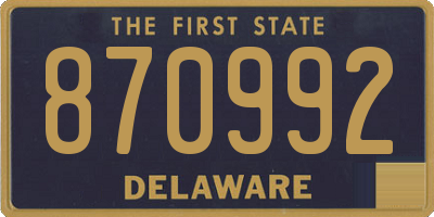 DE license plate 870992