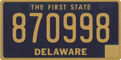 DE license plate 870998