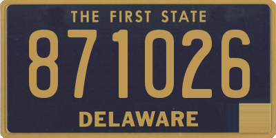 DE license plate 871026