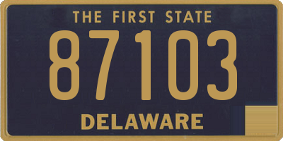 DE license plate 87103