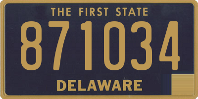 DE license plate 871034