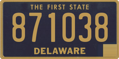 DE license plate 871038