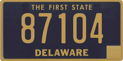DE license plate 87104