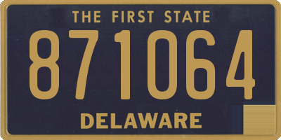 DE license plate 871064