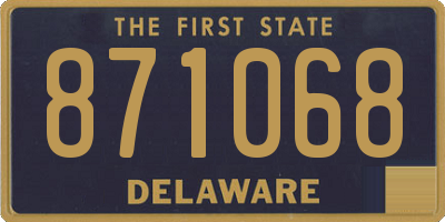DE license plate 871068
