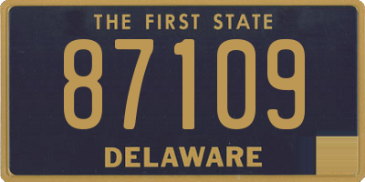 DE license plate 87109