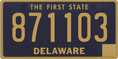 DE license plate 871103