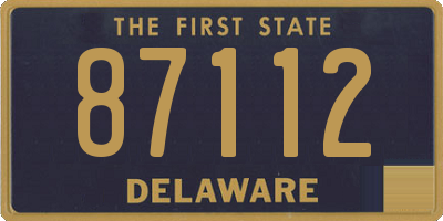 DE license plate 87112