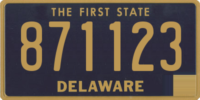 DE license plate 871123