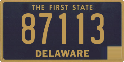 DE license plate 87113